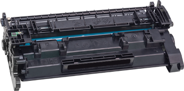 Toner-Kassette in schwarz für HP LaserJet Pro 4002 und MFP 4102, seitliche Ansicht.