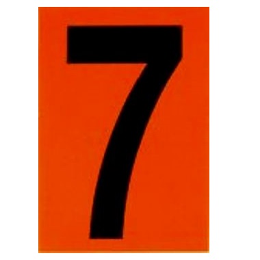 UN-Nummern-Etikett für Kesselwagenfolien, Zahl 7 @dr474Zahl_7_UN-Nummern-Etikett