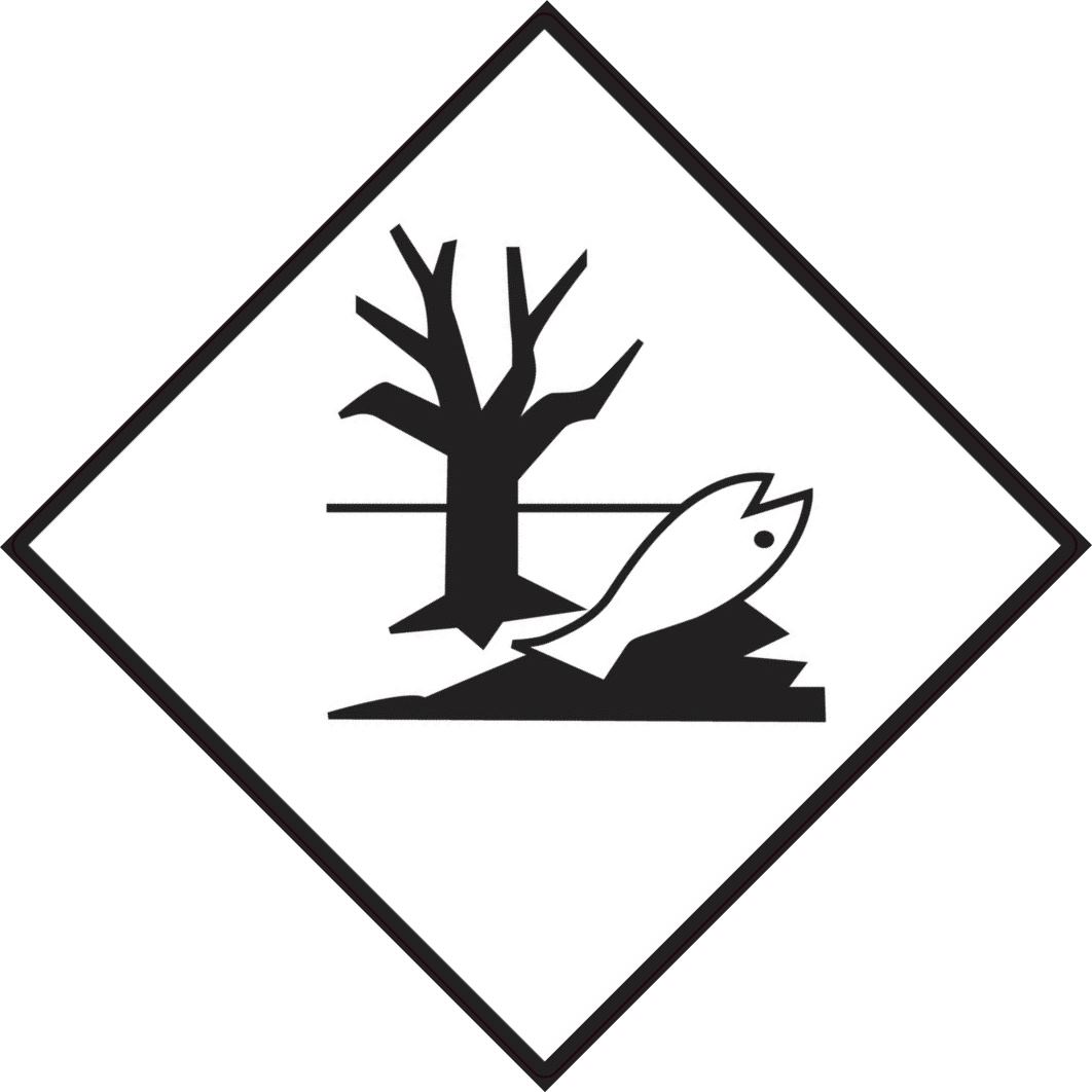 Gefahrgutetikett für umweltgefährdende Stoffe (Fisch/Baum) @dr475