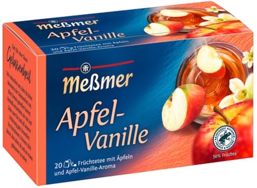 Meßmer Tee Apfel-Vanille @Messmer-Apfel-Vanille-4002221007819