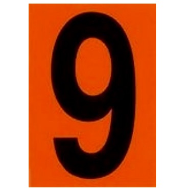 UN-Nummern-Etikett für Kesselwagenfolien, Zahl 9 @dr474Zahl_9_UN-Nummern-Etikett