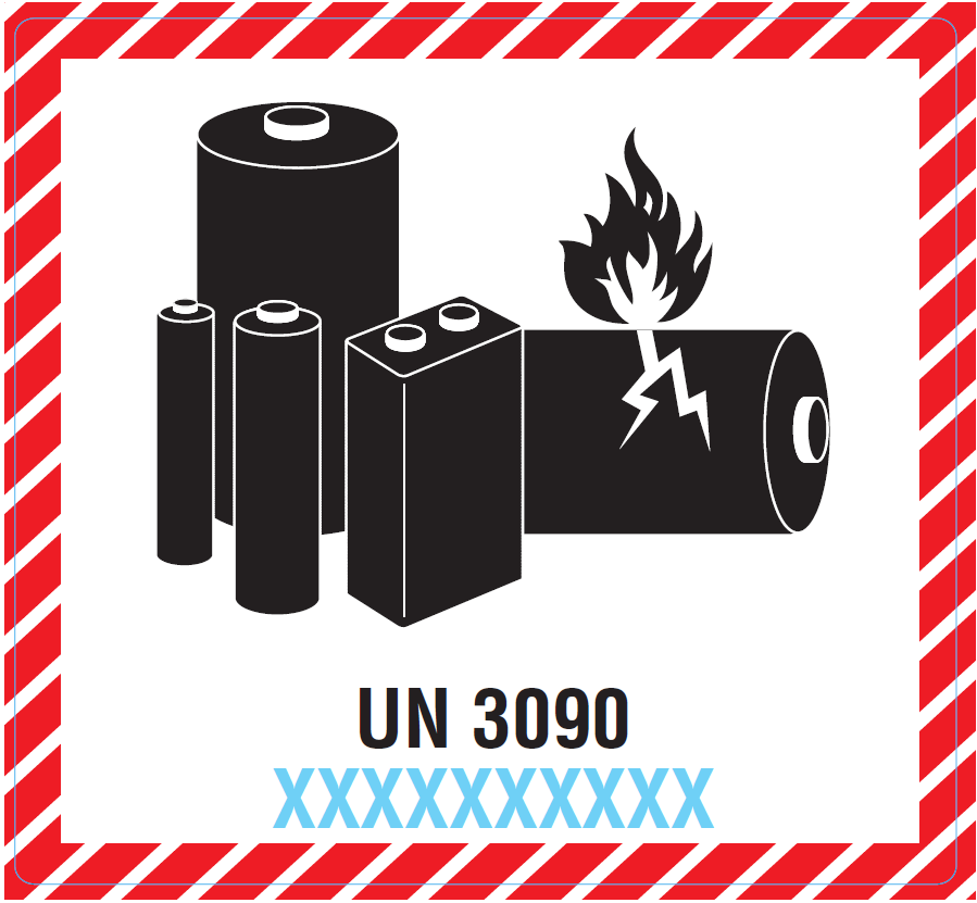 Gefahrgutaufkleber "Lithium Battery" UN3090 @dr686-UN3090