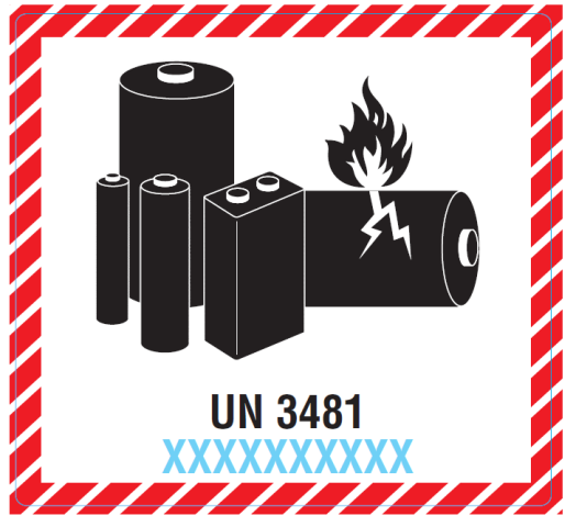 Gefahrgutaufkleber "Lithium Battery" UN3481 @dr686-UN3481